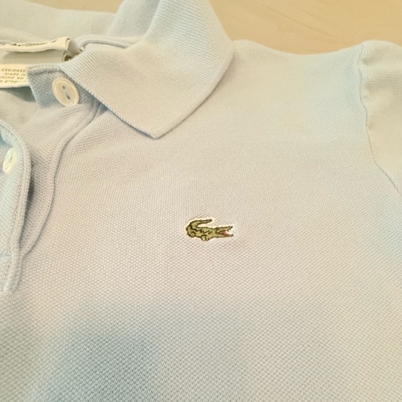 Lacoste Y2K Light Blue Women’s Short Sleeve Polo Tee Size 36 XS/Small MSRP $98 - Picture 5 of 10